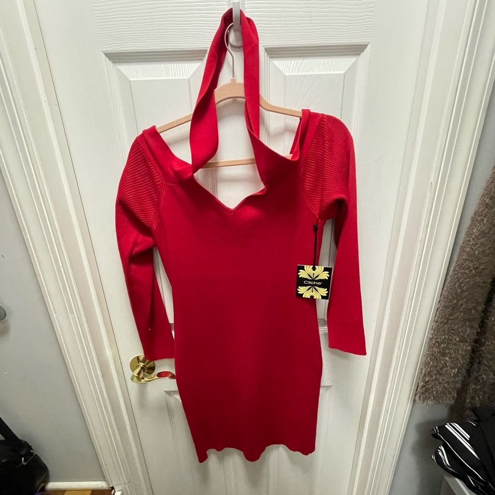 Red Sweater Dress